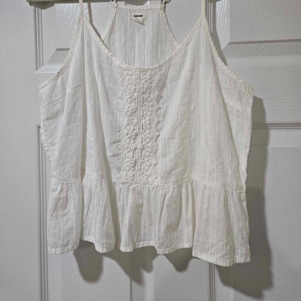 Garage White Tank Top